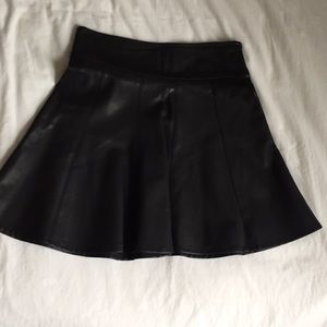 Faux leather skirt